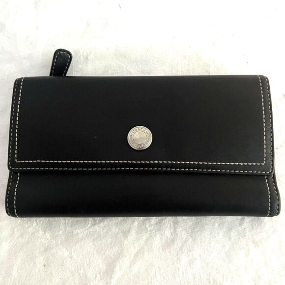 Coach Vintage Black Leather Wallet - Picture 1 of 5
